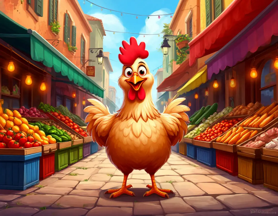 Concept art of market lane color keys